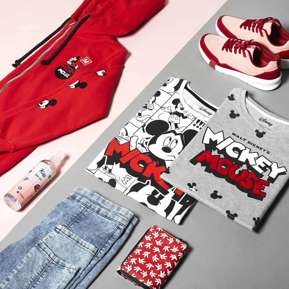 creative composition of Cropp Products with Disney licencing
