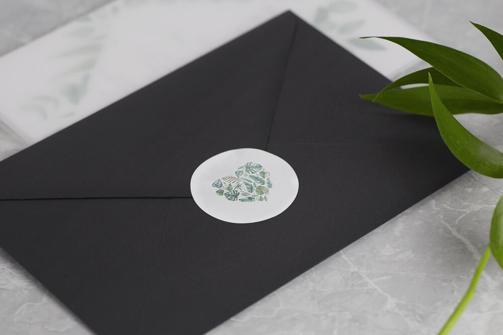 a photo of an envelope for wedding invitations