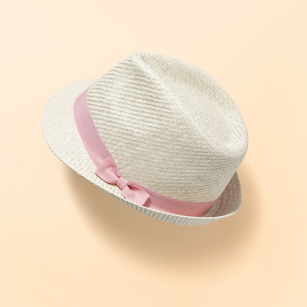 creative product photo of House hat on yellow background