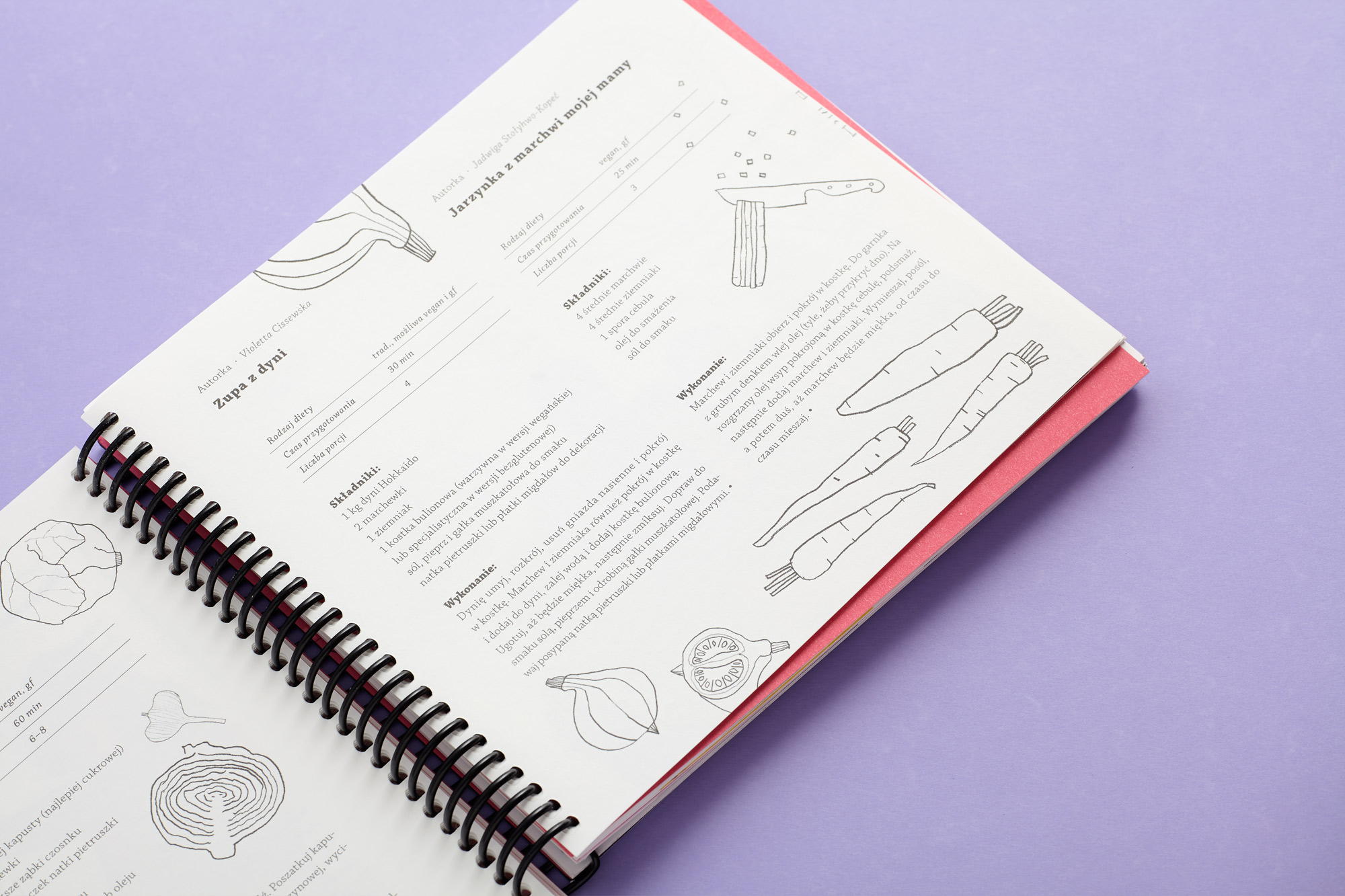 photo of a cookbook opened on a page with recipes 